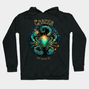 Retro Cancer Zodiac Sign Hoodie